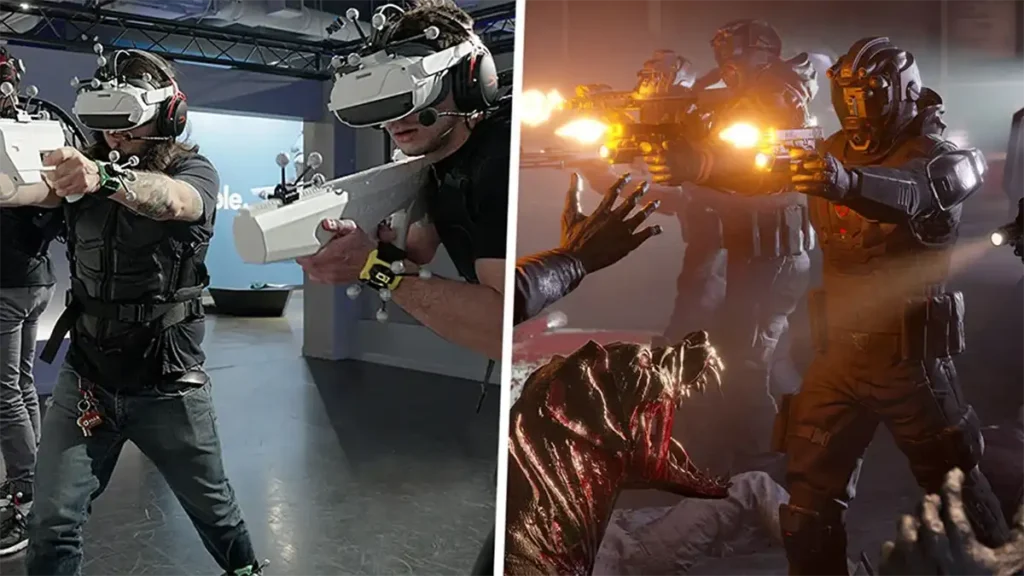 virtual reality split screen