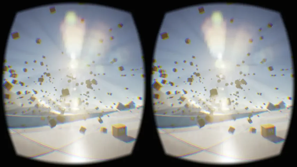 virtual reality split screen