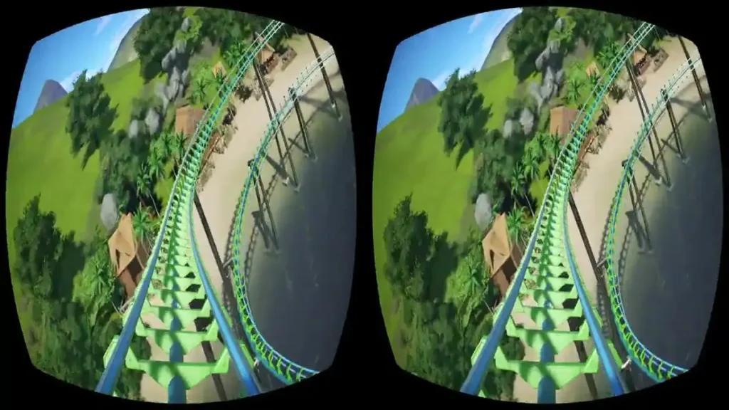 virtual reality split screen