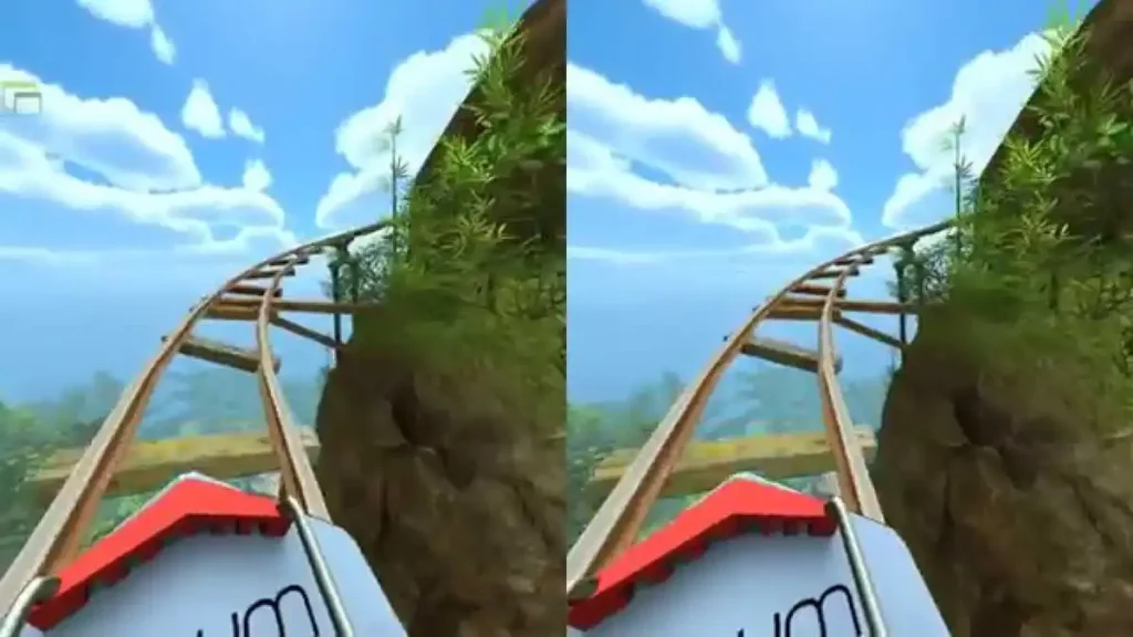 virtual reality split screen