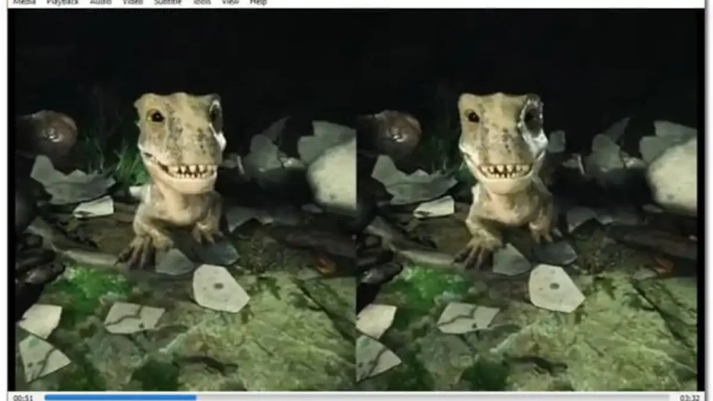 virtual reality split screen